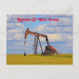 Kansas Oil Well Pump Post Card