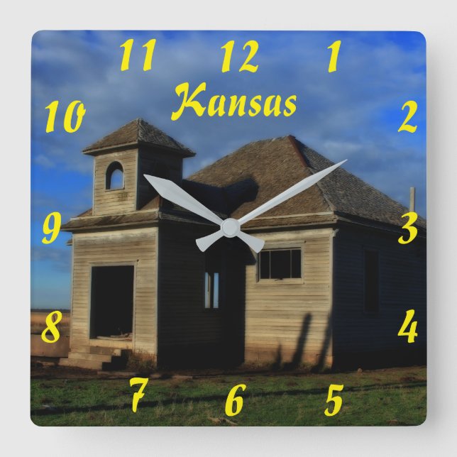 Kansas Old School Wall Clock (Front)