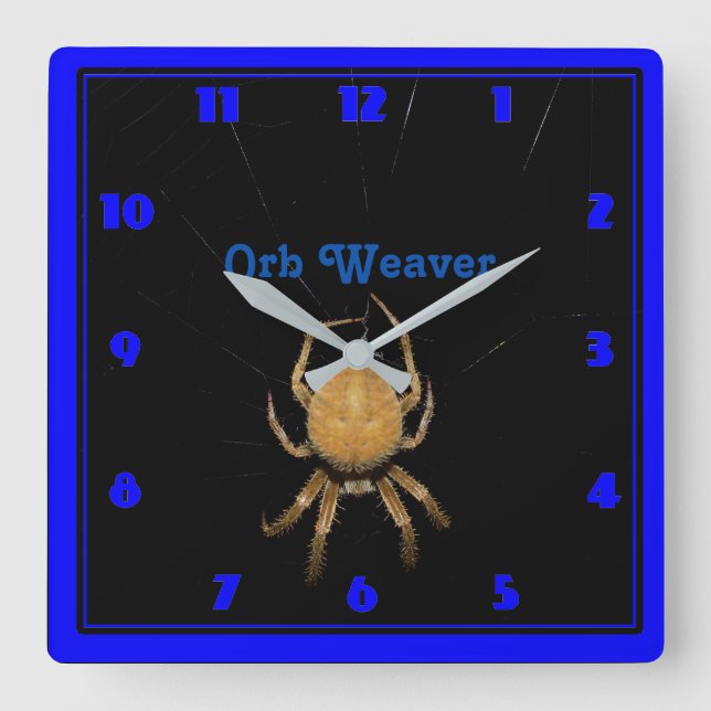 Kansas Orb Weaver  Square Clock (Front)