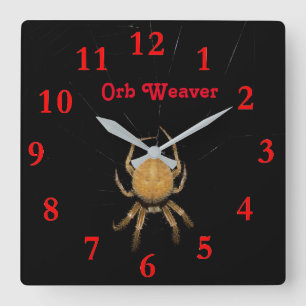 Kansas Orb Weaver  Square Clock