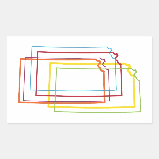 kansas pride blur rectangular sticker (Front)