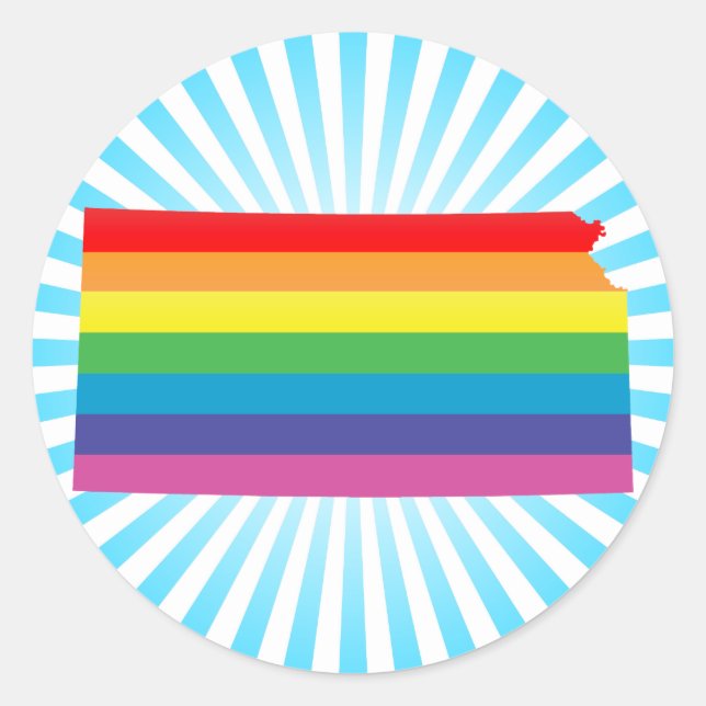 kansas pride. classic round sticker (Front)