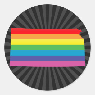 kansas pride. classic round sticker