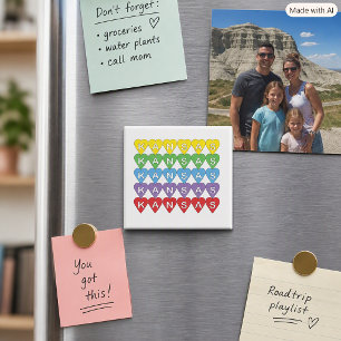 Kansas Pride Colourful State Pride Heart Design Magnet