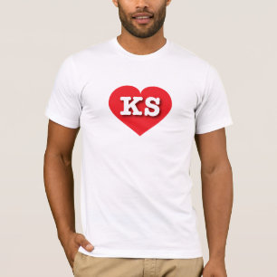 Kansas Red Heart - I love KS T-Shirt