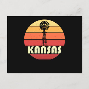 Kansas Retro Postcard