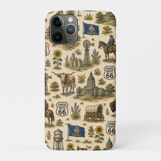 Kansas Route 66 Pocket Prairie Case-Mate iPhone Case (Back)