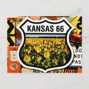 Kansas Route 66 Postcard