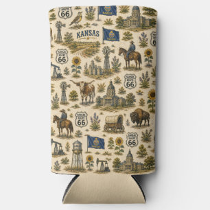 Kansas Route 66 Prairie Chill Seltzer Can Cooler