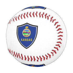 Kansas shield flag baseball
