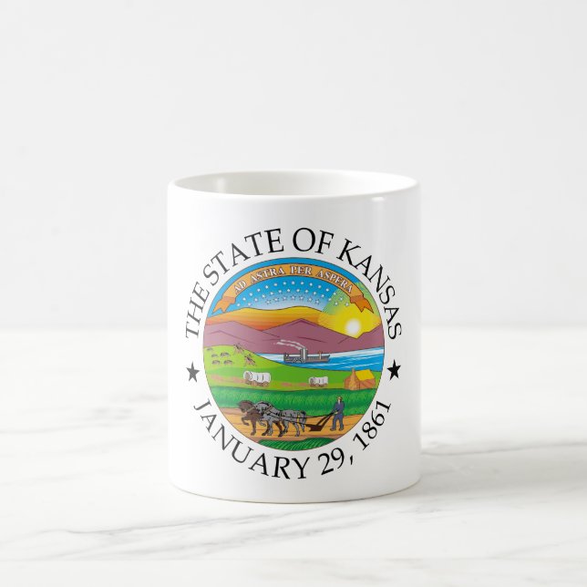 Kansas sign coffee mug (Center)