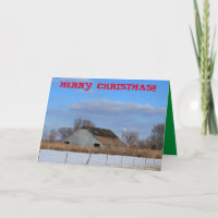 Kansas Snowy pasture with a Barn