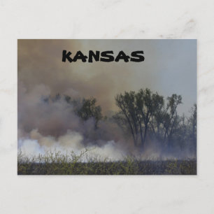 Kansas Spring Burning for New Plants Post Card