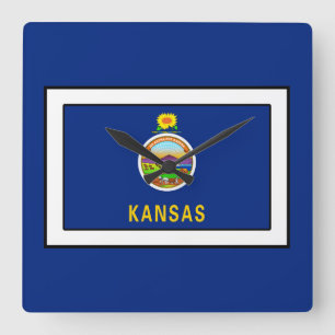 Kansas Square Wall Clock