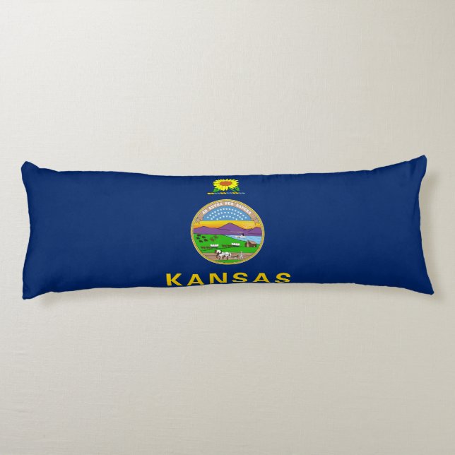 Kansas State Flag Body Cushion (Back)