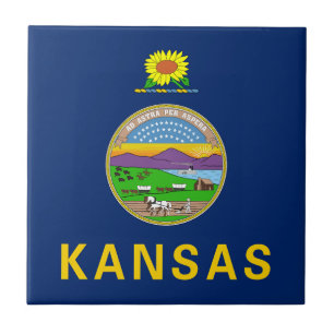 Kansas State Flag Ceramic Tile