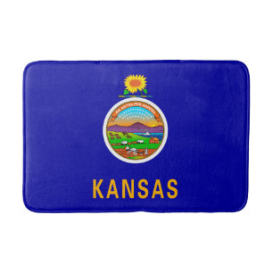 Kansas State Flag Design Bath Mat