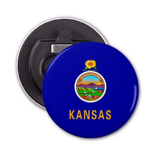 Kansas State Flag Design Bottle Opener (Front)