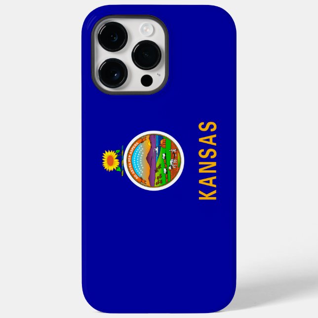 Kansas State Flag Design Case-Mate iPhone Case (Back)