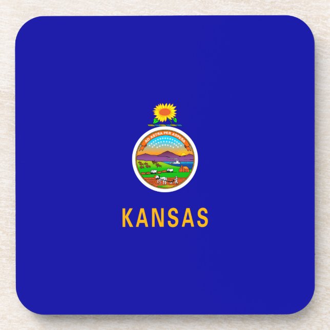 Kansas State Flag Design Coaster (Front)