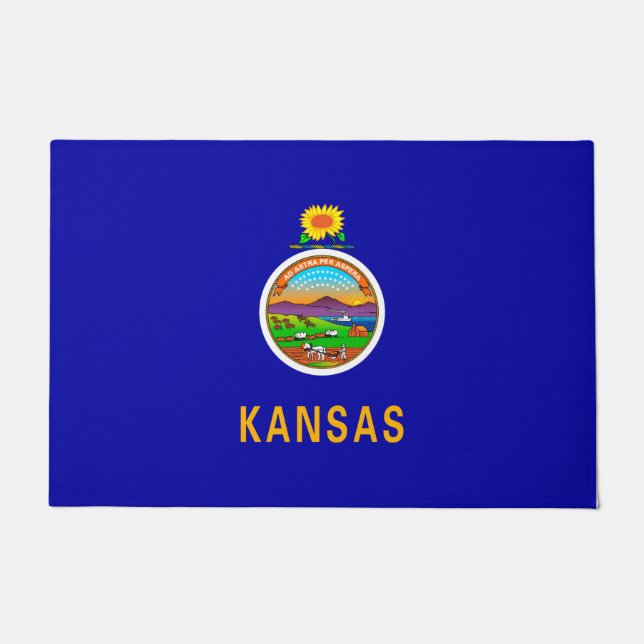 Kansas State Flag Design Doormat (Front)