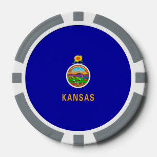 Kansas State Flag Design Poker Chips
