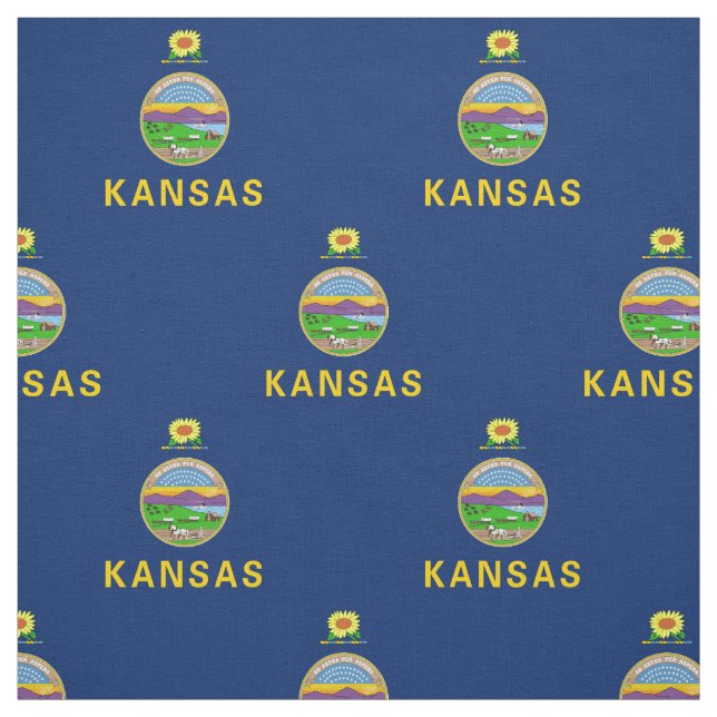 Kansas State Flag Fabric (Swatch)