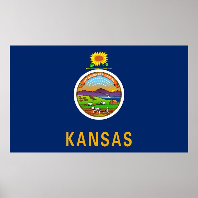 Kansas State Flag Poster (Front)