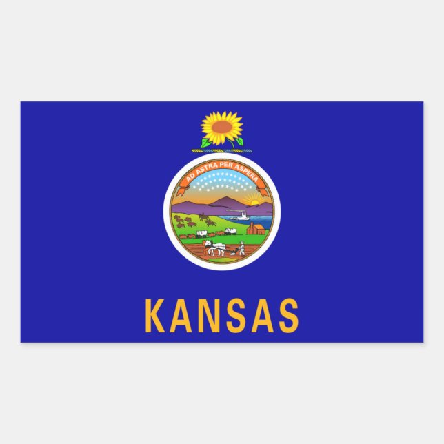 Kansas State flag Rectangular Sticker (Front)