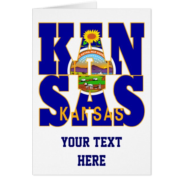 Kansas state flag text (Front)