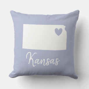 Kansas state map love home   cushion
