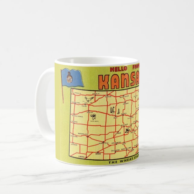Kansas State Map Mug (Front Left)