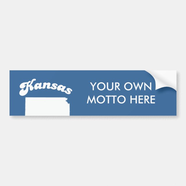 KANSAS STATE MOTTO T-SHIRT T-shirt Bumper Sticker (Front)