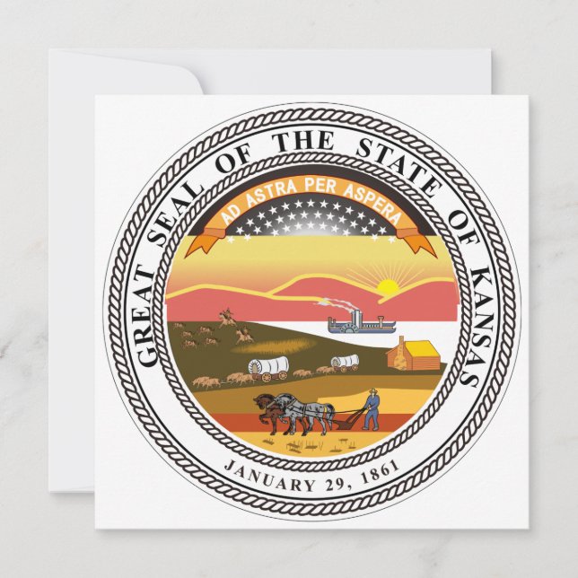 Kansas State Seal Invitation (Front)