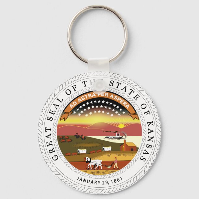 Kansas State Seal Key Ring (Front)