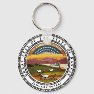 Kansas State Seal Key Ring