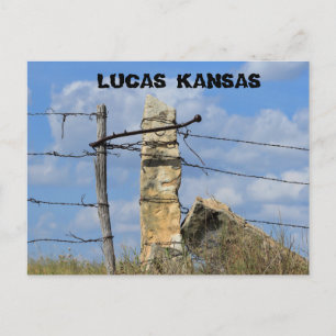 Kansas Stone Post Fence Post, Post Card. Postcard
