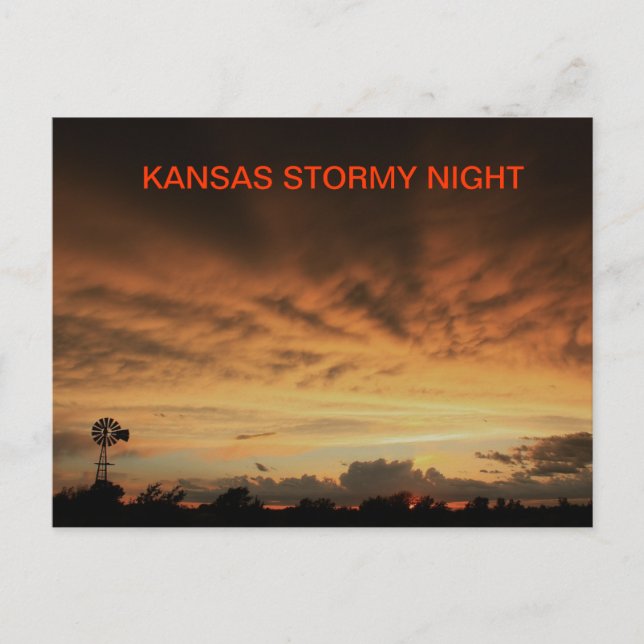 KANSAS STORMY NIGHT  Post Card (Front)