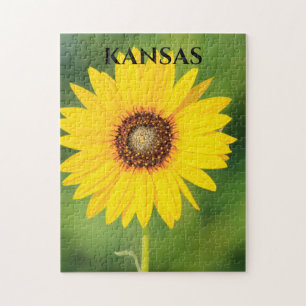 Kansas Sunflower closeup Jigsaw Puzzle