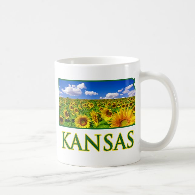 Kansas Sunflower Sky Coffee Mug (Right)