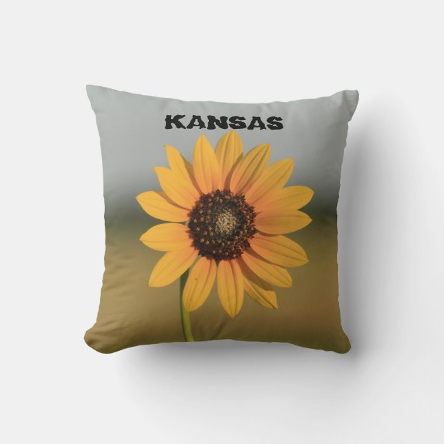 Kansas Sunflowers closeup Pillow (Front)