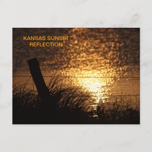 KANSAS SUNSET REFLECTION Postcard (Front)