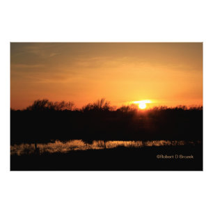 Kansas Sunset with a reflection Photo Enlargement