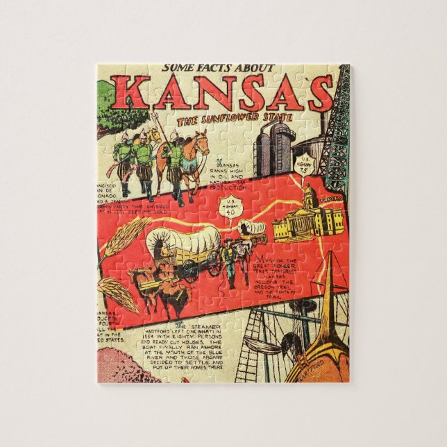 Kansas the Sunflower State Jigsaw Puzzle (Vertical)