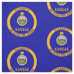 Kansas The Sunflower State Personalised Flag Fabric