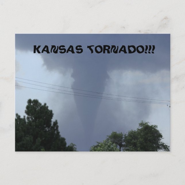 Kansas Tornado Post Card (Front)