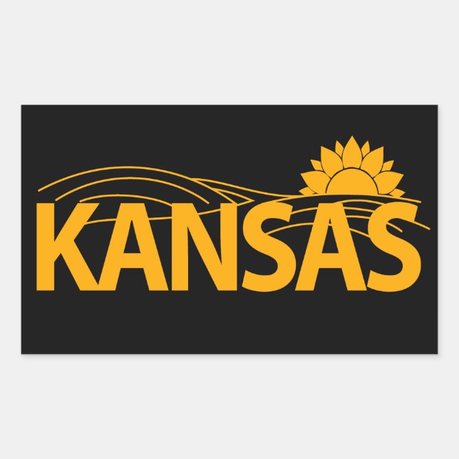 Kansas United States of America Rectangular Sticker (Front)