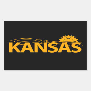 Kansas United States of America Rectangular Sticker