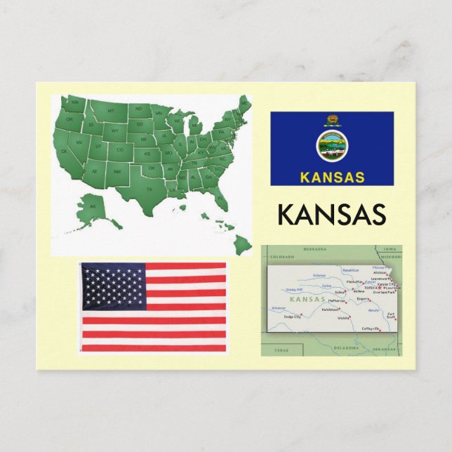 Kansas, USA Postcard (Front)