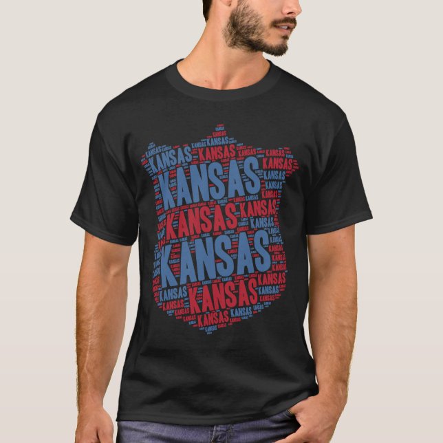 Kansas Vintage Retro 80s Style USA T-Shirt (Front)